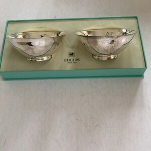 Ercuis Silverplated Cups in original box.
